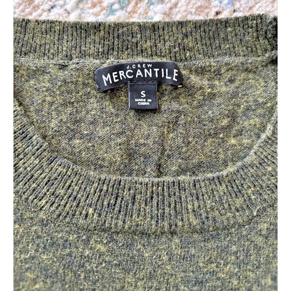 J Crew Sweater Womens Small Green Wool Cotton‎ Boxy Preppy Career Academia - Picture 6 of 9